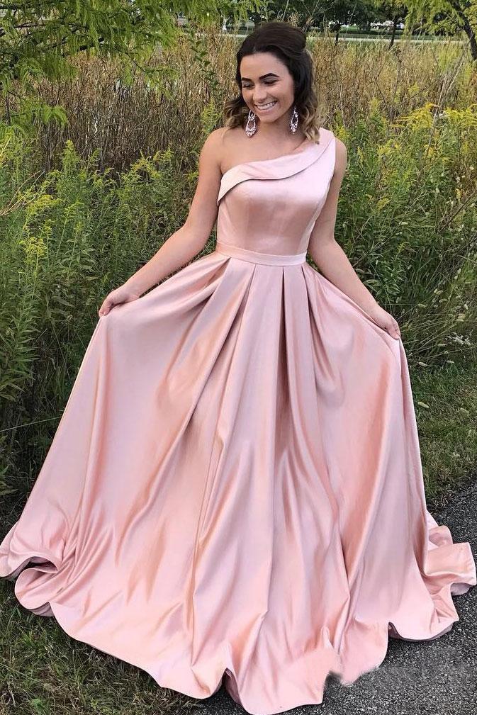 long pink prom dresses